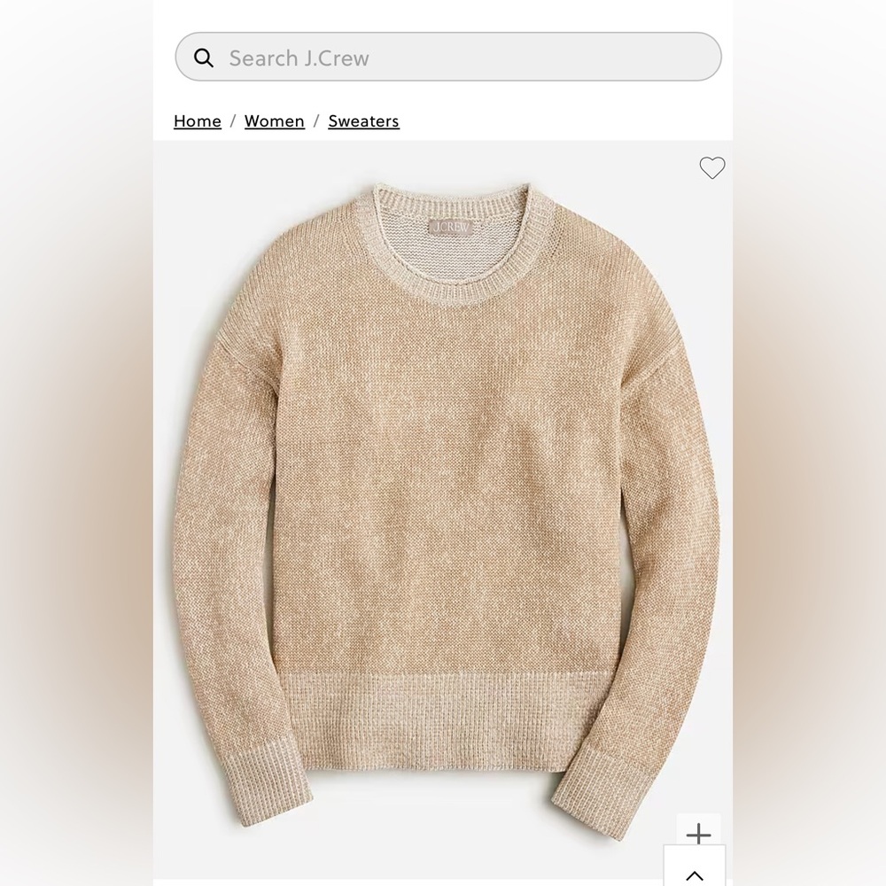 J. Crew Relaxed Cotton-Linen Blend Beach Sweater Size XXL